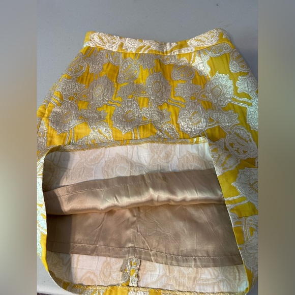 Kate Spade New York Yellow Gold Floral Skirt Size 4 - Picture 11 of 11